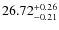 $26.72^{\rm + 0.26}_{- 0.21}$