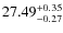 $27.49^{\rm + 0.35}_{- 0.27}$
