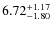 $ 6.72^{\rm + 1.17}_{- 1.80}$