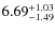 $ 6.69^{\rm + 1.03}_{- 1.49}$