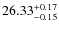 $26.33^{\rm + 0.17}_{- 0.15}$