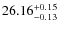 $26.16^{\rm + 0.15}_{- 0.13}$