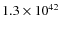 $1.3\times 10^{42}$