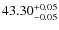 $\rm 43.30_{-0.05}^{+0.05}$