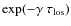$\exp(-\gamma~\tau_{\rm los})$