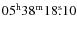 $05^{\rm h}38^{\rm m}18\rlap{.}{^{\rm s}}10$