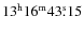 $13^{\rm h}16^{\rm m}43\rlap{.}{^{\rm s}}15$