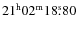 $21^{\rm h}02^{\rm m}18\rlap{.}{^{\rm s}}80$