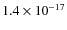 $1.4 \times 10^{-17}$