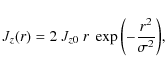 \begin{displaymath}%
J_{z}(r) = 2~J_{z0}~r~\exp{\left(-\frac{r^2}{\sigma^2}\right)},
\end{displaymath}