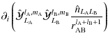 $\displaystyle \partial_i\left(\hat{\cal Y}^{l_{\rm A},m_{\rm A}}_{L_{\rm A}}\ha...
...}\frac{\hat{n}_{L_{\rm A}L_{\rm B}}}{r_{\rm AB}^{l_{\rm A}+l_{\rm B}+1}}\right)$