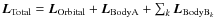 ${\vec L}_{\rm Total}={\vec L}_{\rm Orbital}+{\vec L}_{\rm Body A}+\sum_{k}{\vec L}_{{\rm Body B}_{k}}$