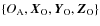 $\left\{O_{\rm A},\vec{X}_{\rm O},\vec{Y}_{\rm O},\vec{Z}_{\rm O}\right\}$