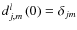 $d_{j,m}^{l}\left(0\right)=\delta_{jm}$
