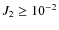 $J_{2}\ge 10^{-2}$