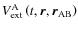 $V_{\rm ext}^{\rm A}\left(t,\vec r,\vec r_{\rm AB}\right)$