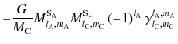 $\displaystyle -\frac{G}{M_{\rm C}}M_{l_{\rm A},m_{\rm A}}^{{\rm S}_{\rm A}}M_{l...
...}}\left(-1\right)^{l_{\rm A}}\gamma_{l_{\rm C},m_{\rm C}}^{l_{\rm A},m_{\rm A}}$
