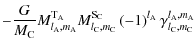 $\displaystyle -\frac{G}{M_{\rm C}}M_{l_{\rm A},m_{\rm A}}^{{\rm T}_{\rm A}}M_{l...
...}}\left(-1\right)^{l_{\rm A}}\gamma_{l_{\rm C},m_{\rm C}}^{l_{\rm A},m_{\rm A}}$