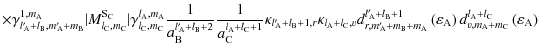 $\displaystyle \times\gamma_{l{'}_{\!\!\rm A}+l_{\rm B},m{'}_{\!\!\rm A}+m_{\rm ...
...d_{v,m_{\rm A}+m_{\rm C}}^{l_{\rm A}+l_{\rm C}}\left(\varepsilon_{\rm A}\right)$