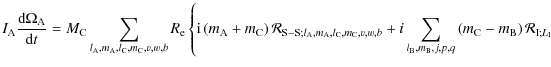 $\displaystyle {I_{\rm A}\frac{{\rm d}{\Omega}_{\rm A}}{{\rm d}t}=M_{\rm C}\sum_...
...j,p,q}\left(m_{\rm C}-m_{\rm B}\right){\mathcal R}_{{\rm I}; L_{\rm I}}\right.}$