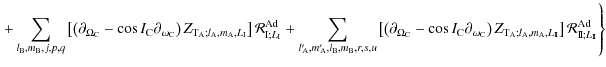 $\displaystyle {\left.+\sum_{l_{\rm B},m_{\rm B},j,p,q}\left[\left(\partial_{{\O...
...},L_{\rm I\!I}}\right]{\mathcal R}_{{\rm I\!I}; L_{\rm I\!I}}^{\rm Ad}\right\}}$
