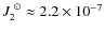 $J_{2}^{~\odot}\approx2.2\times 10^{-7}$