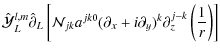 $\displaystyle \hat{\cal Y}^{l,m}_L\hat{\partial}_L\left\lbrack {\mathcal N}_{jk...
...(\partial_x+i\partial_y)^k\partial_z^{j-k}\left(\frac{1}{r}\right)\right\rbrack$