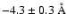 $-4.3\pm0.3~\AA$