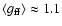 $ \langle g_{\rm ff} \rangle \approx1.1$