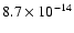 $8.7\times 10^{-14}$