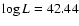$\log{L} = 42.44$