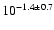 $10^{-1.4\pm0.7}$
