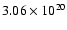 $3.06\times10^{20}$