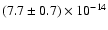 $(7.7\pm0.7)\times10^{-14}$