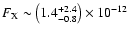 $F_{\rm X}\sim\big(1.4^{+2.4}_{-0.8}\big)\times10^{-12}$