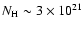 $N_{\rm H}\sim3\times10^{21}$