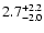 $2.7^{\rm +2.2}_{-2.0}$
