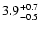 $3.9^{\rm +0.7}_{-0.5}$