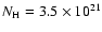 $N_{\rm H}=3.5\times10^{21}$