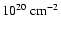 $10^{20}~{\rm cm}^{-2}$