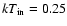 $kT_{\rm in}=0.25$