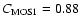 $C_{{\rm MOS1}}=0.88$