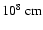 $10^{8}~{\rm cm}$