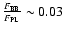 $\frac{F_{\rm BB}}{F_{\rm PL}} \sim 0.03$