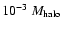 $10^{-3}~M_{\rm halo}$