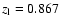 $z_{\rm l}=0.867$