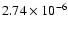 $2.74\times10^{-6}$