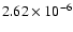 $2.62\times10^{-6}$