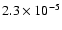 $2.3\times10^{-5}$