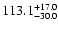 $\rm 113.1_{-30.0}^{+17.0}$